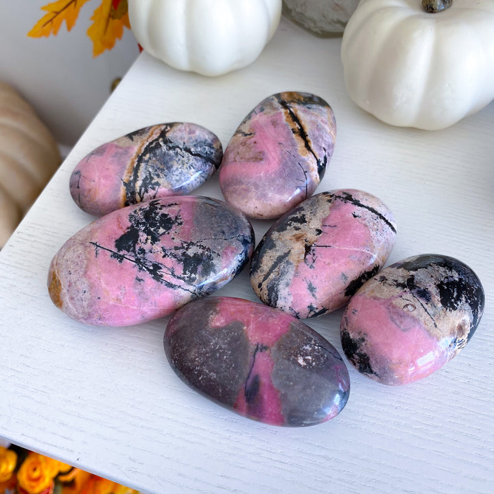 Pakistan Rhodonite Palm Stone - Choose Your Piece
