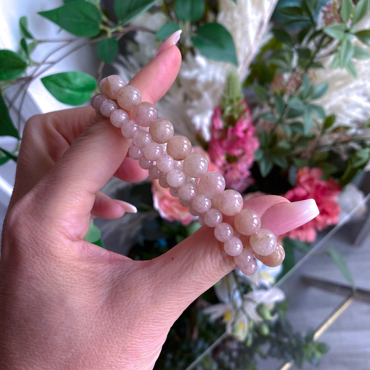Strawberry Quartz Bracelet - 6mm or 8mm