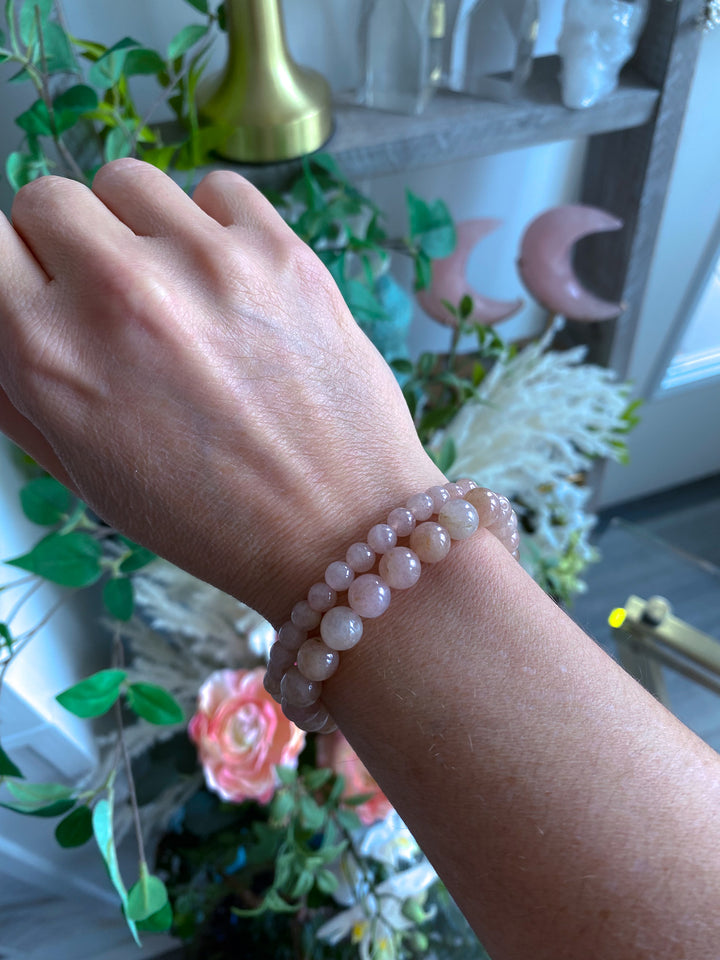 Strawberry Quartz Bracelet - 6mm or 8mm