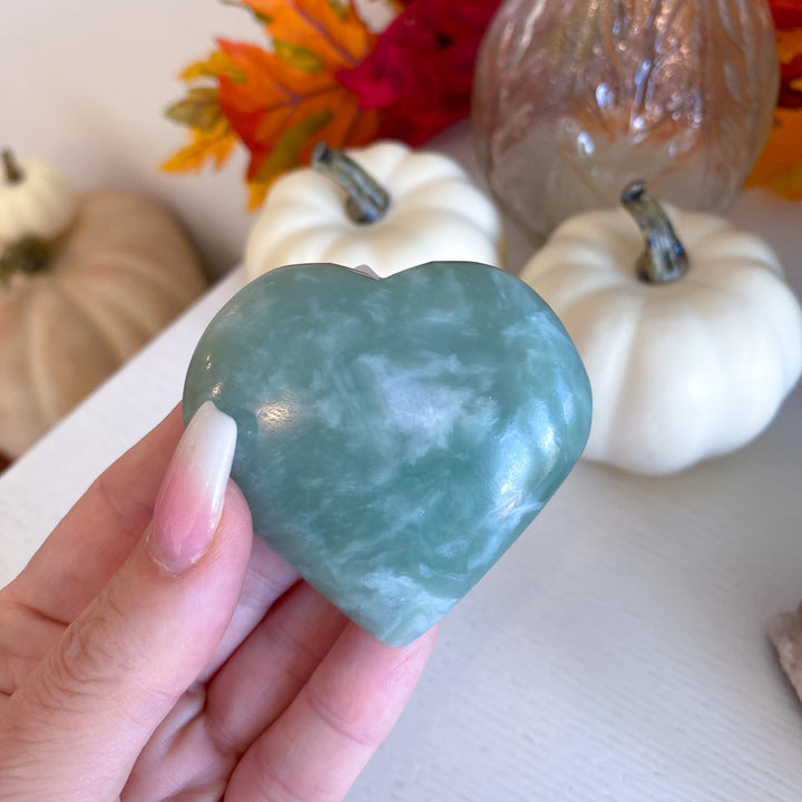 Chinese Jade Puffy Heart 