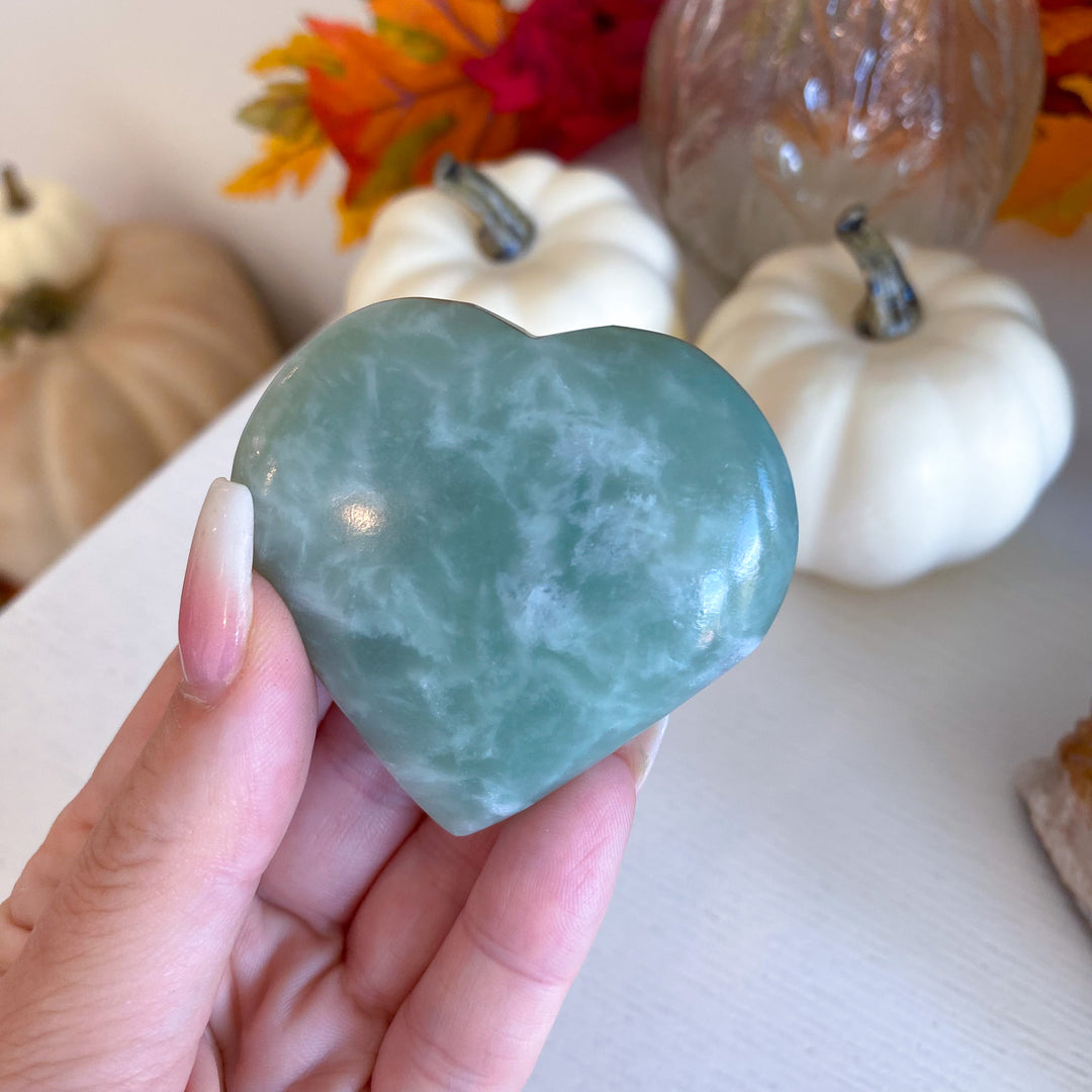 Chinese Jade Puffy Heart 