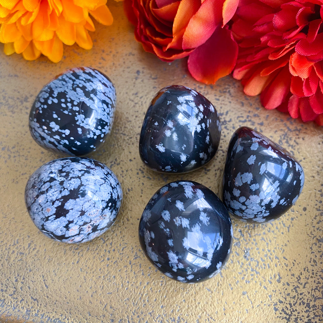 Sample Sale Snowflake Obsidian Tumble