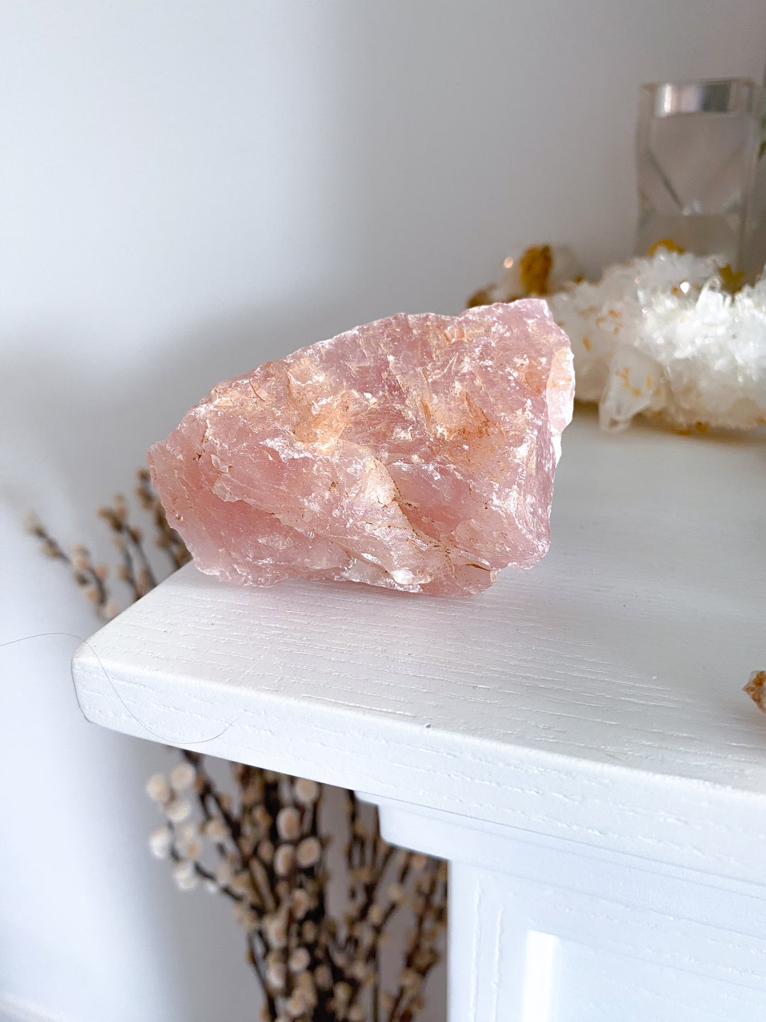 Large Rose Quartz Chunk with Inclusion