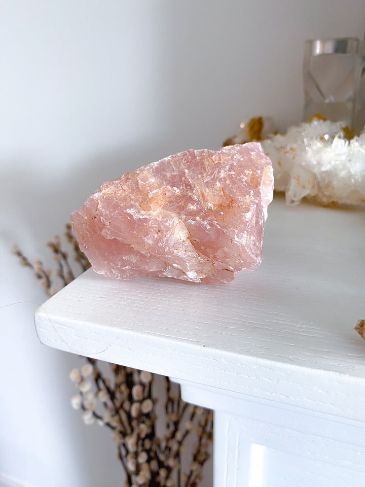Large Rose Quartz Chunk with Inclusion