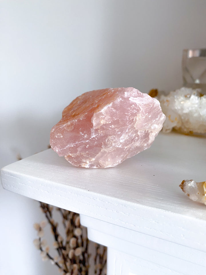 Large Rose Quartz Chunk with Inclusion