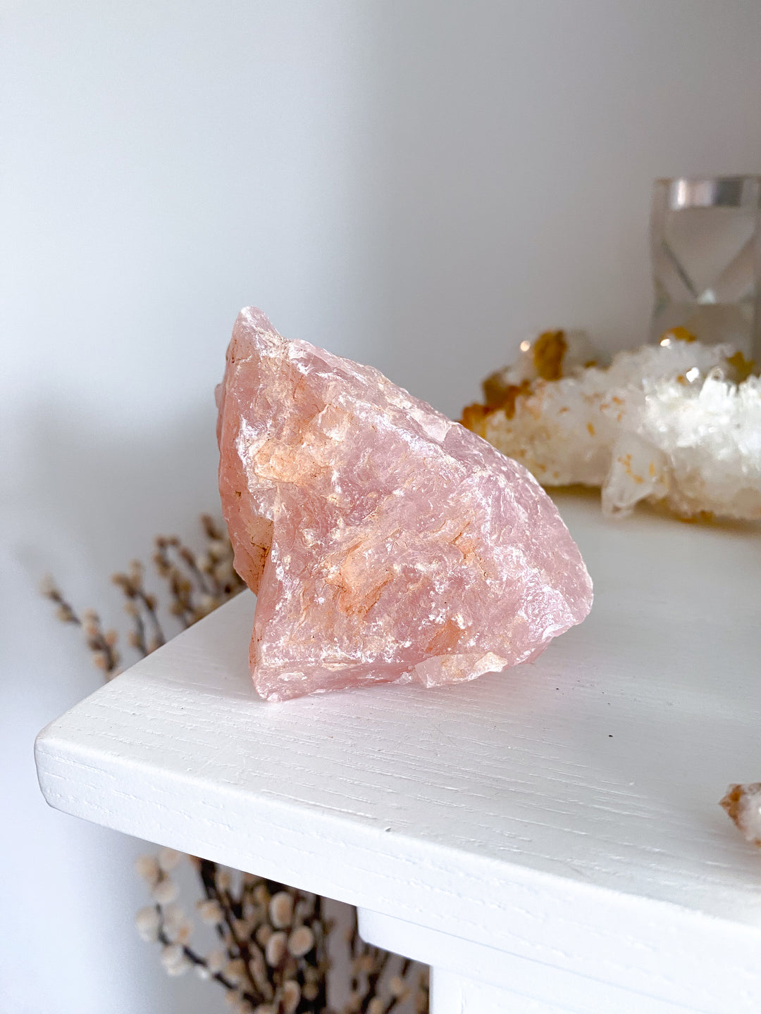 Large Rose Quartz Chunk with Inclusion