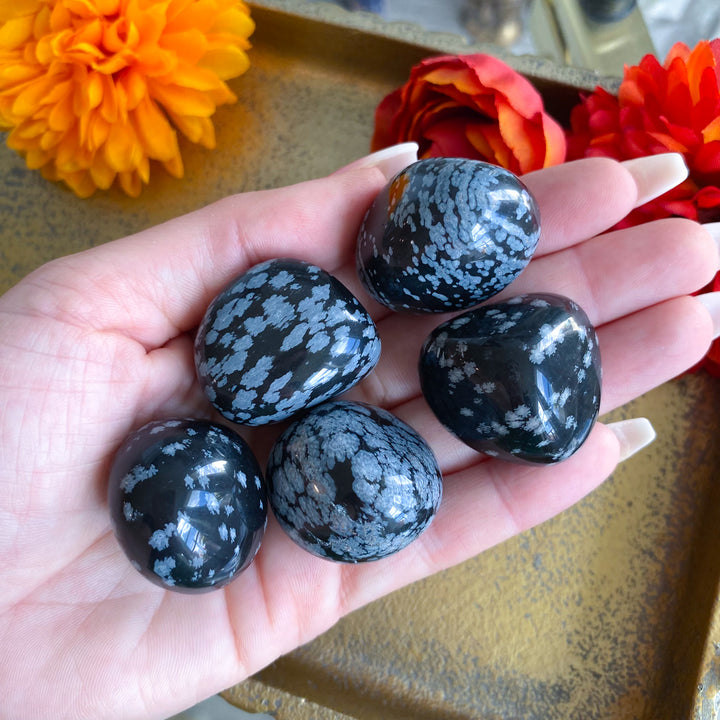 Sample Sale Snowflake Obsidian Tumble
