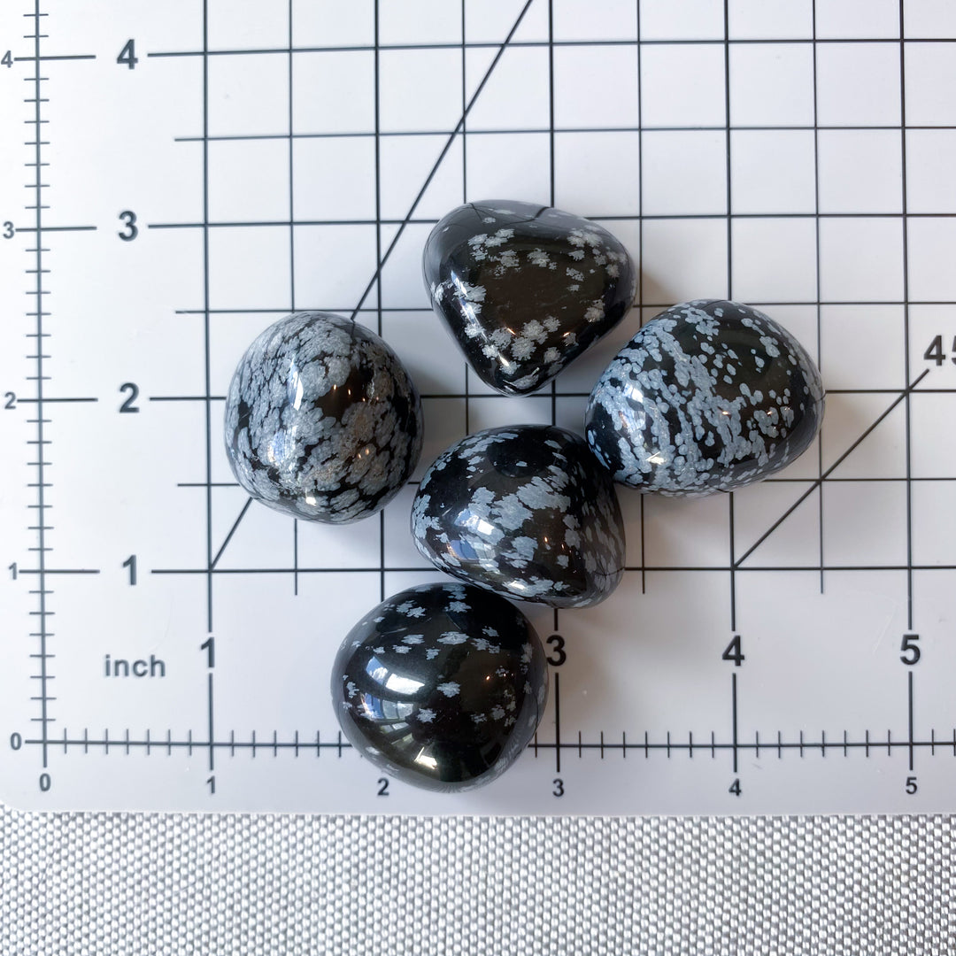 Sample Sale Snowflake Obsidian Tumble