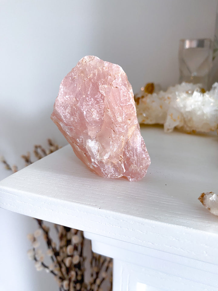 Large Rose Quartz Chunk with Inclusion