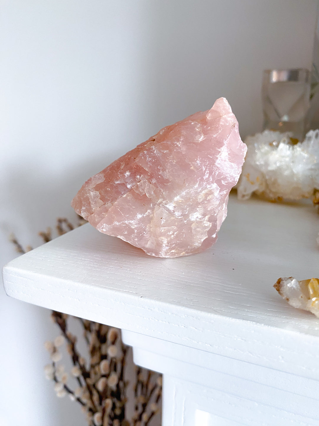 Large Rose Quartz Chunk with Inclusion