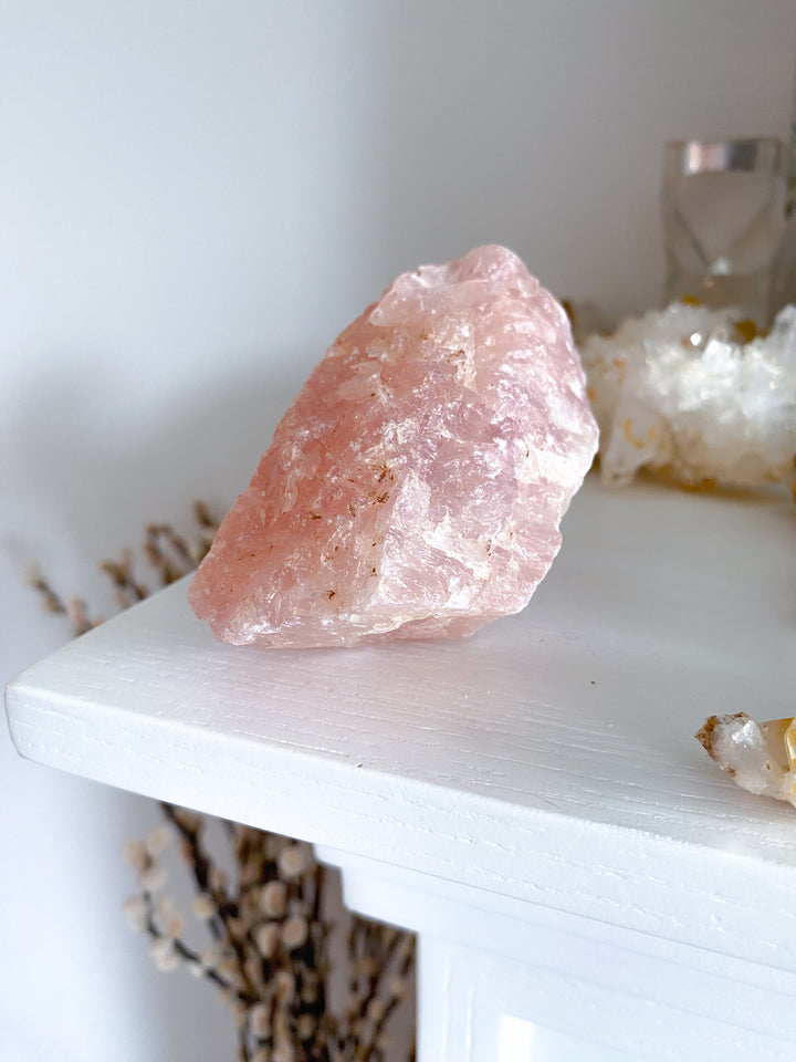 Large Rose Quartz Chunk with Inclusion