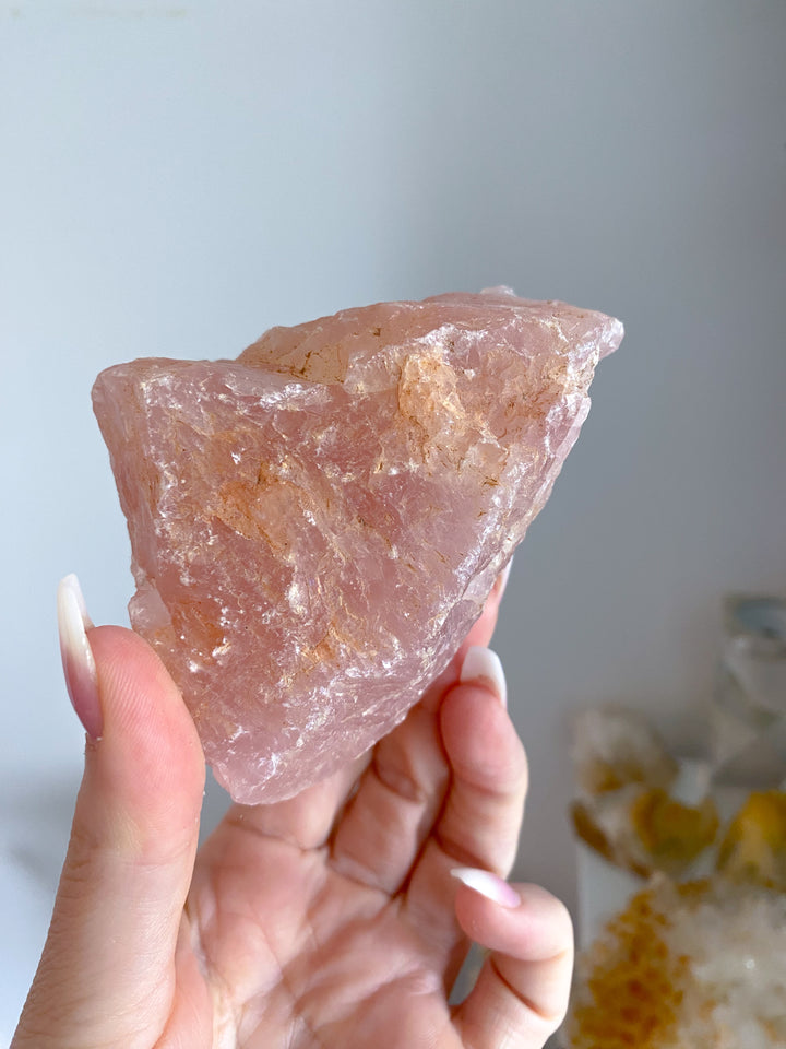 Large Rose Quartz Chunk with Inclusion