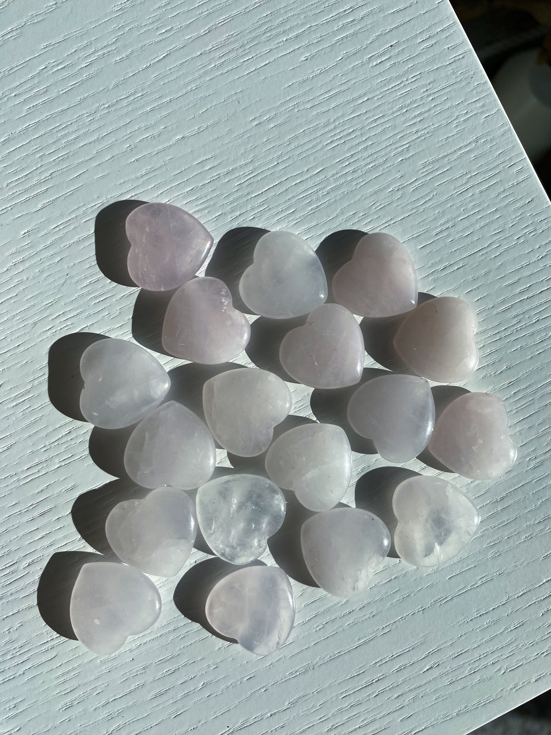 Mini Rose Quartz Heart Carving