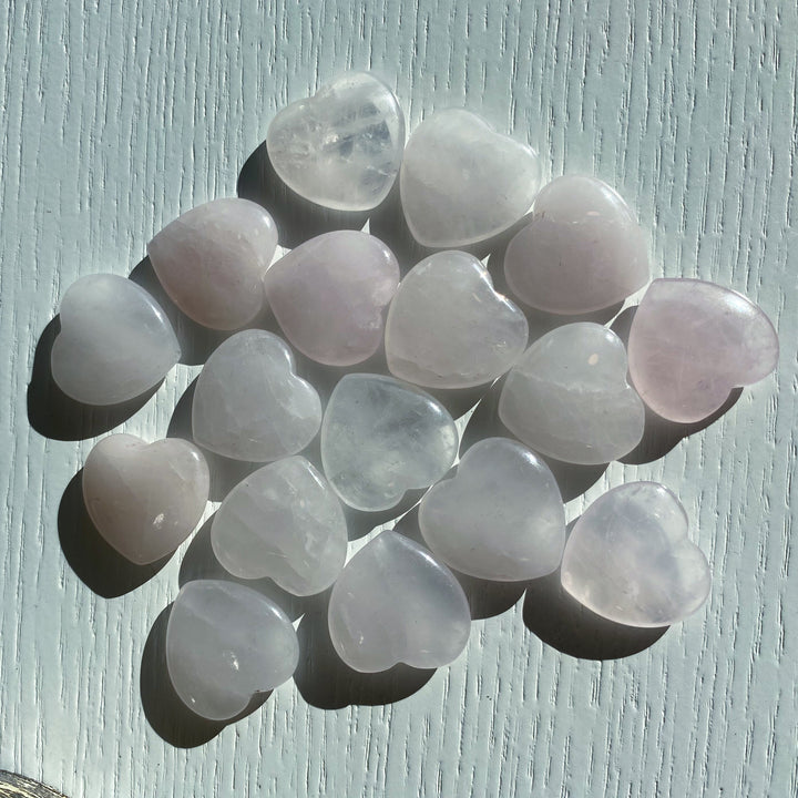 Mini Rose Quartz Heart Carving