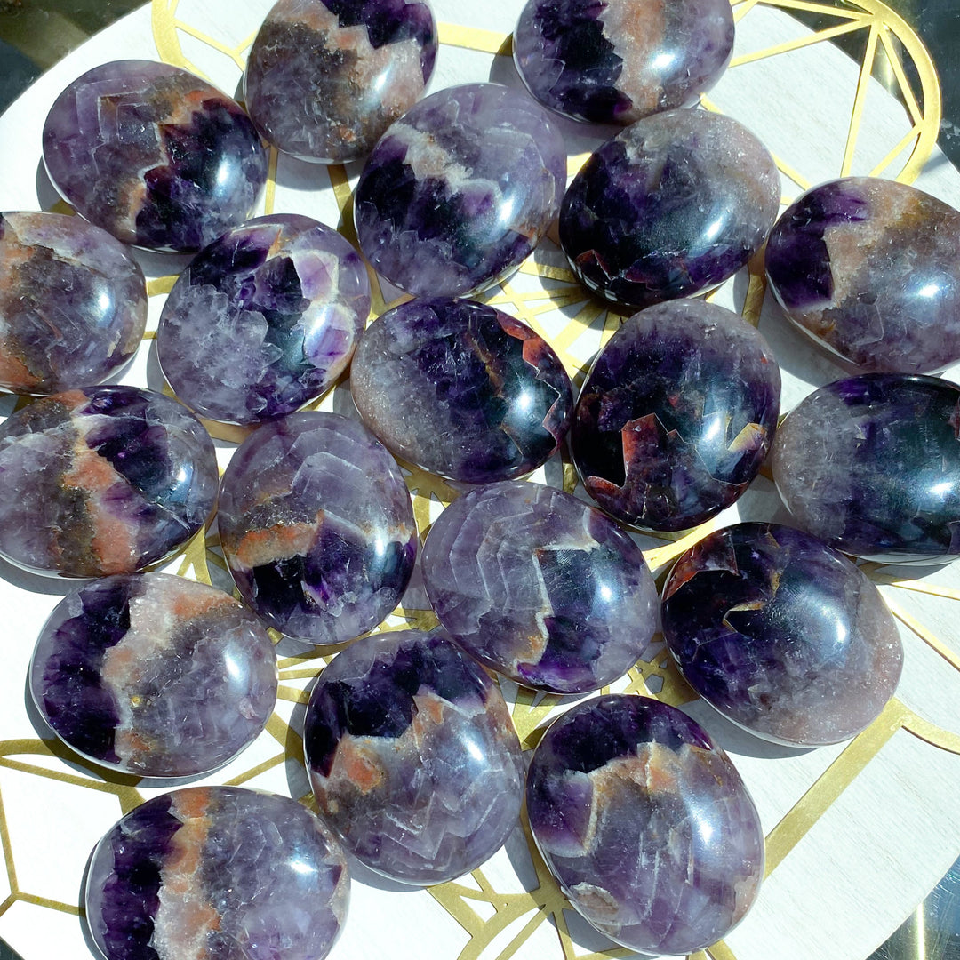 Chevron Amethyst Palm Stone