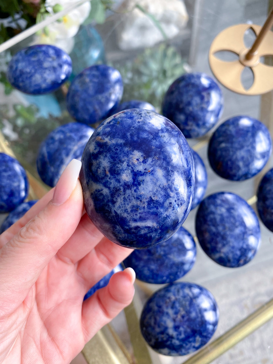 Sodalite Palm Stone