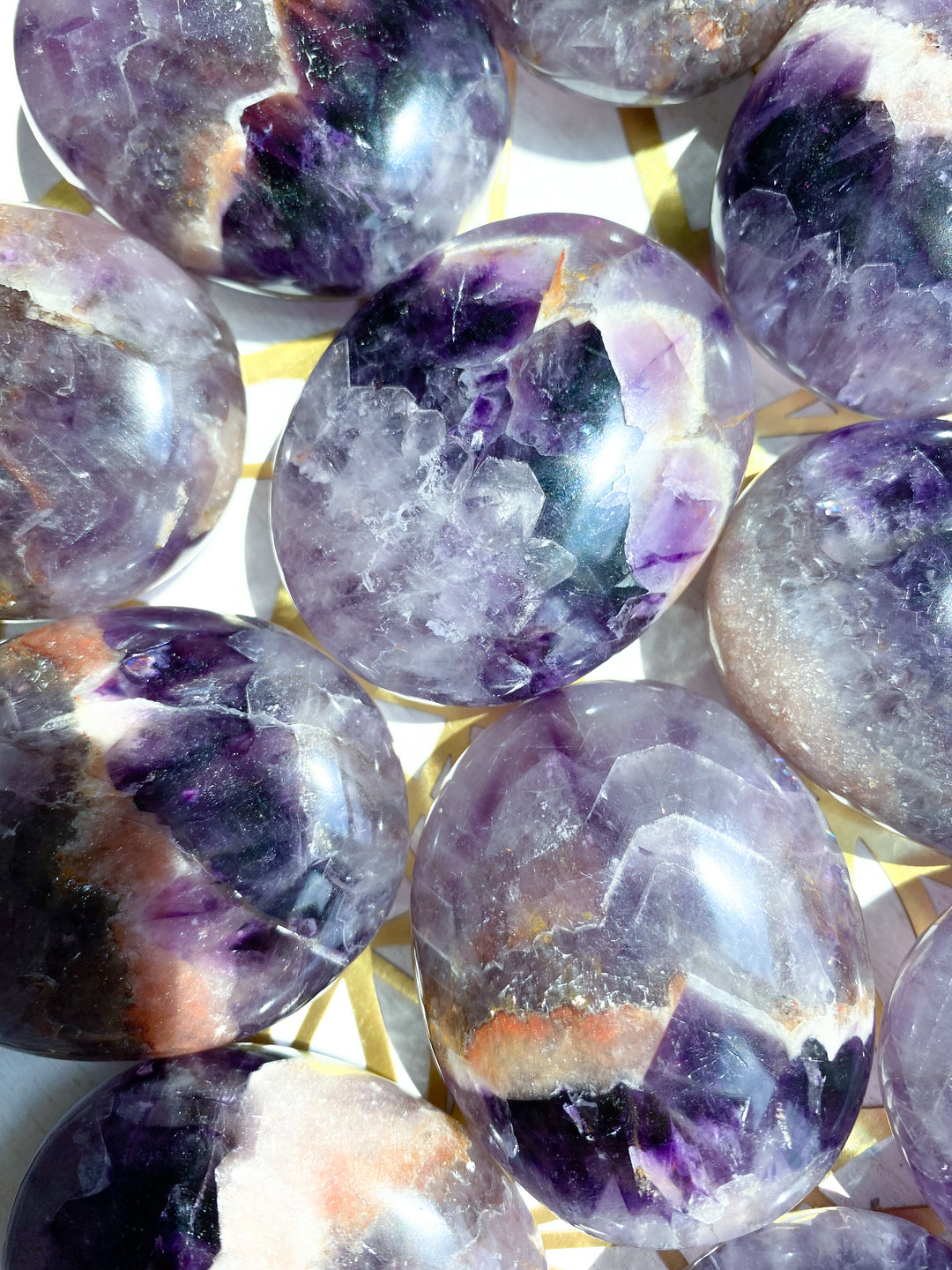 Chevron Amethyst Palm Stone