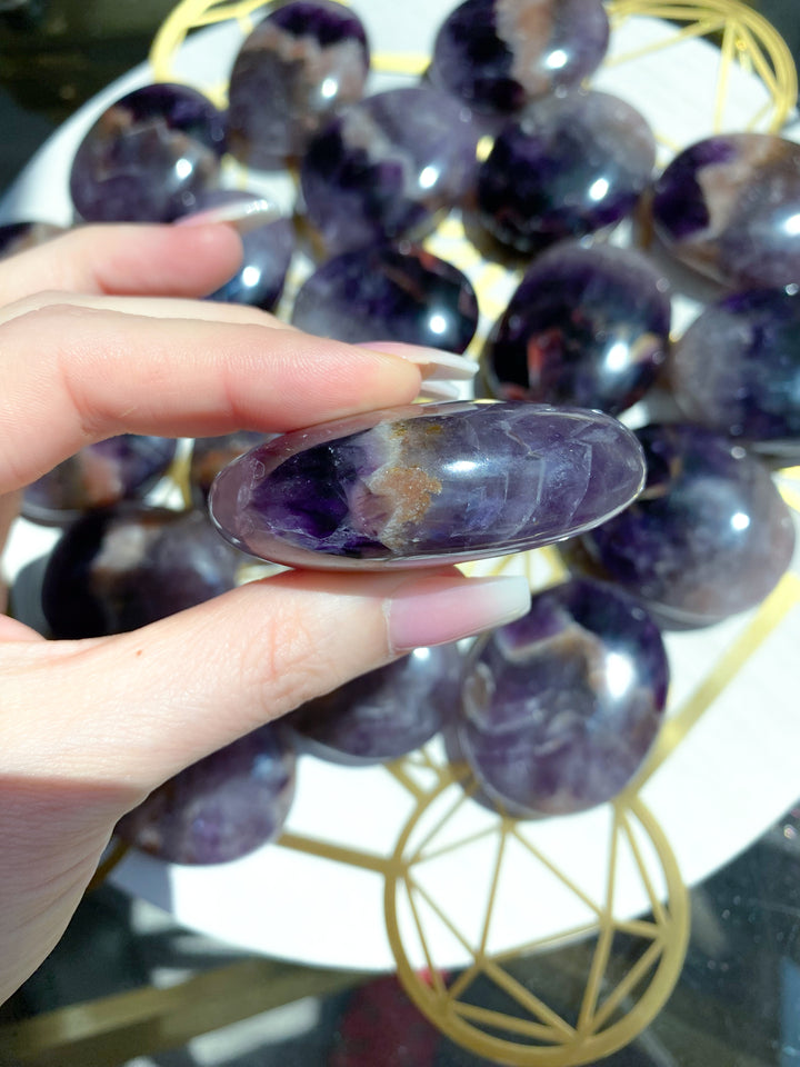 Chevron Amethyst Palm Stone