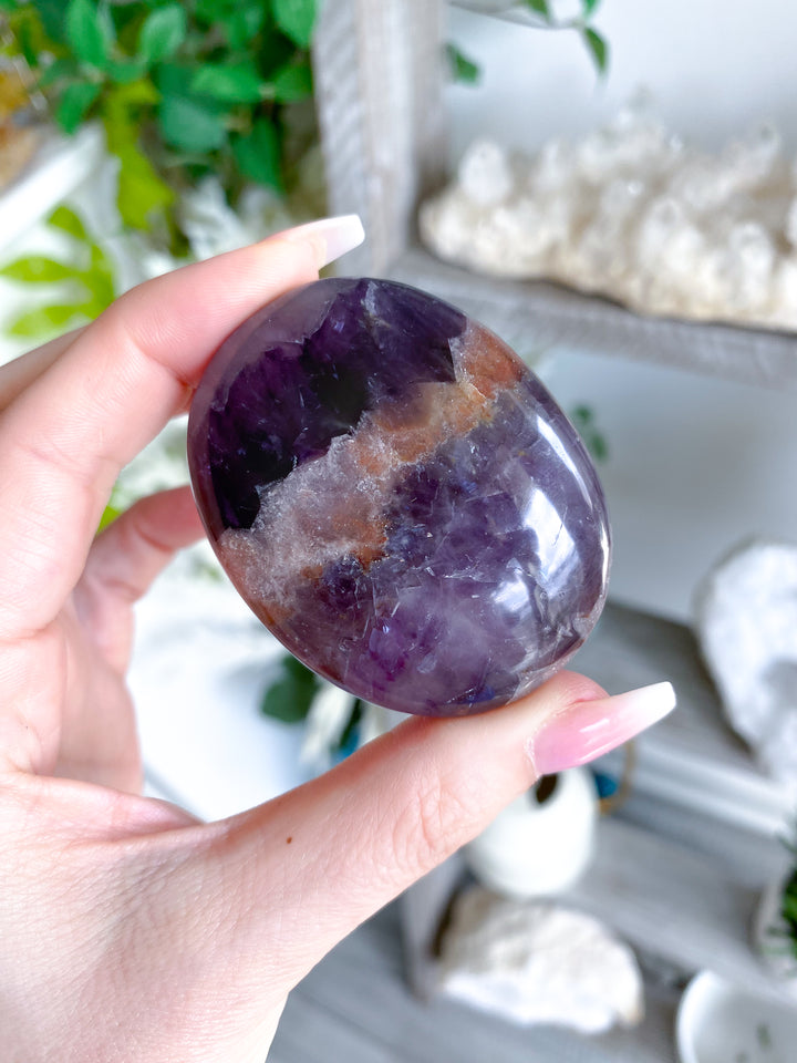 Chevron Amethyst Palm Stone