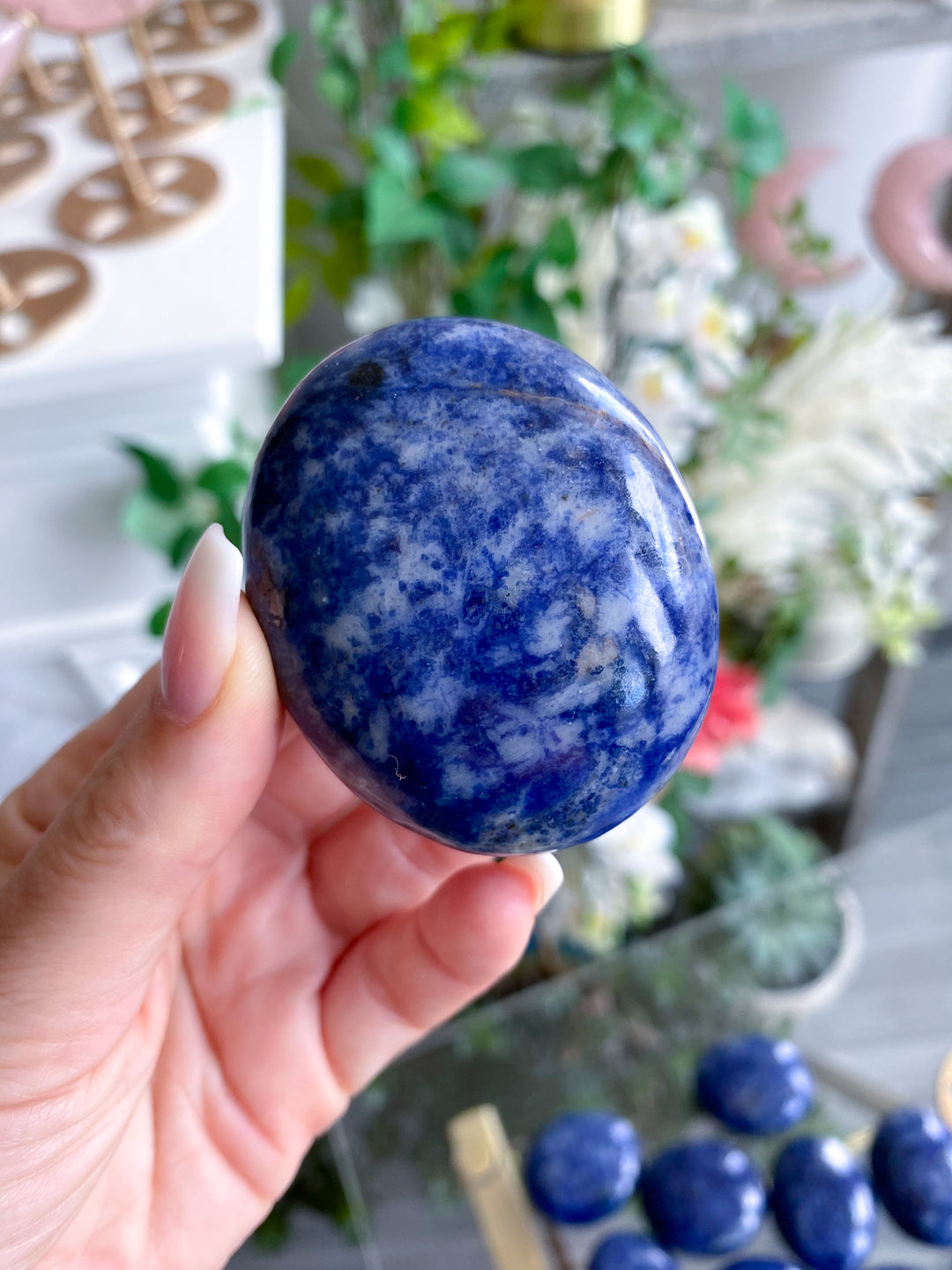Sodalite Palm Stone