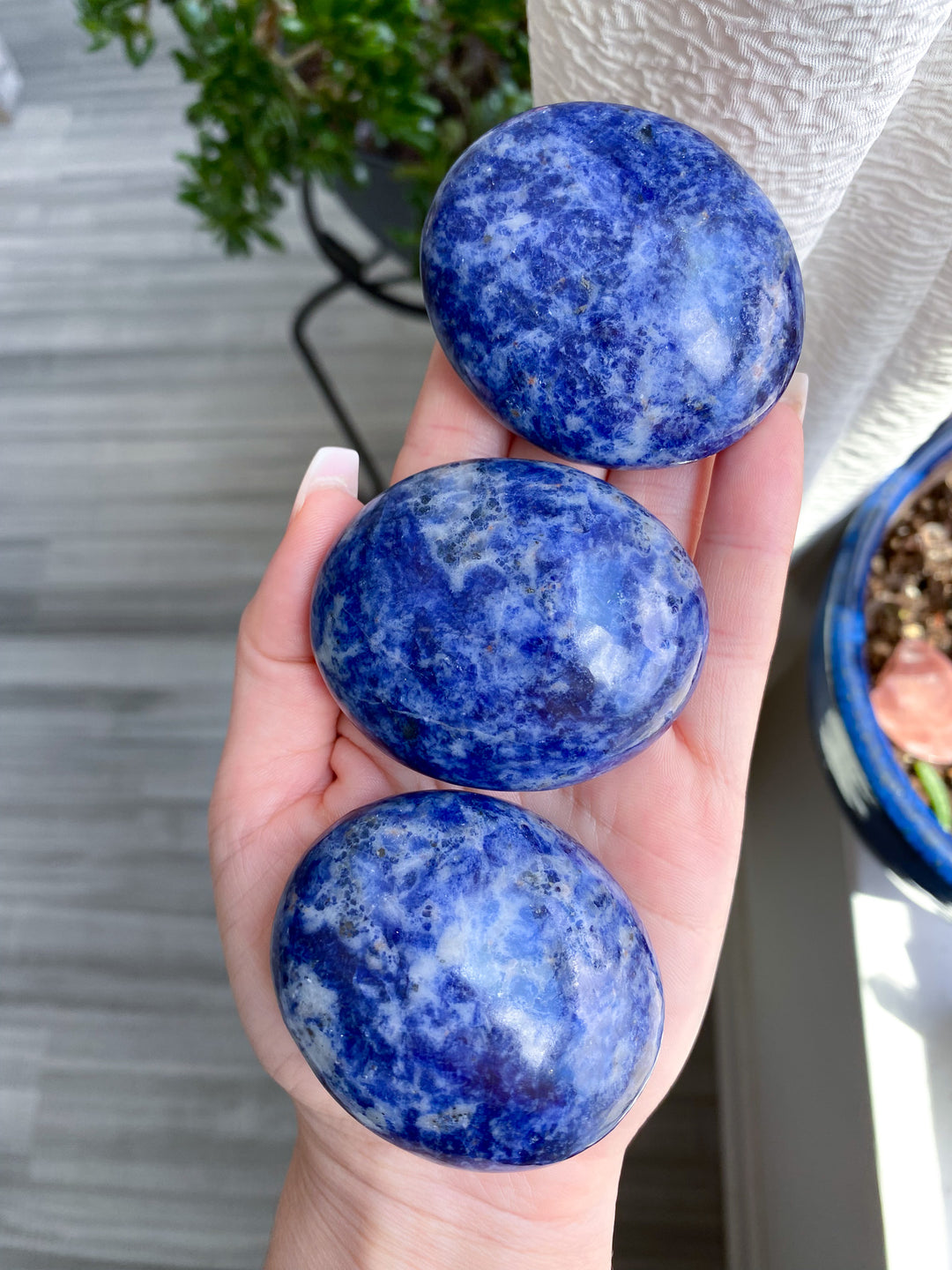 Sodalite Palm Stone