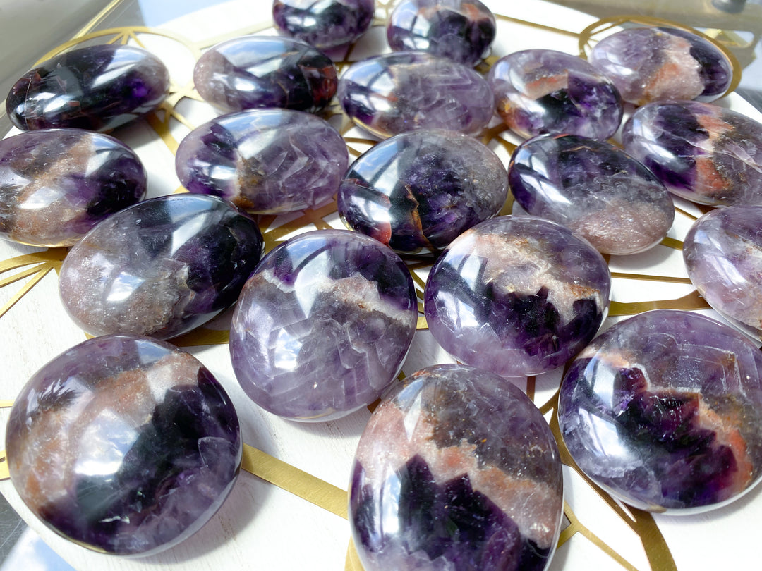 Chevron Amethyst Palm Stone