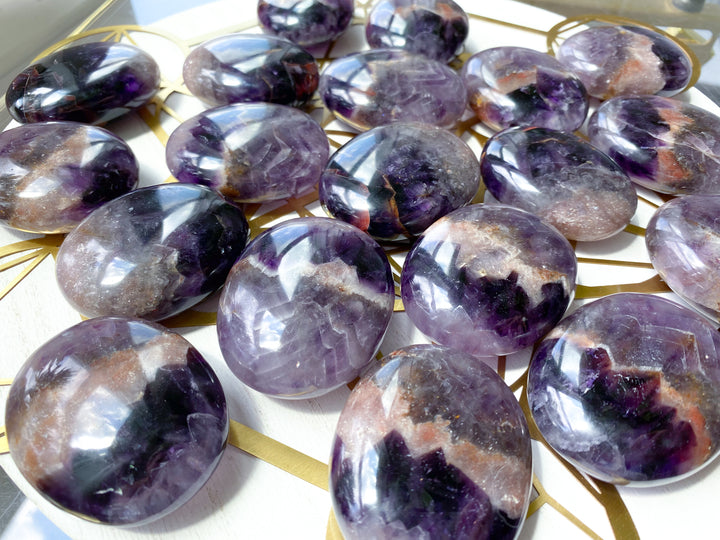 Chevron Amethyst Palm Stone