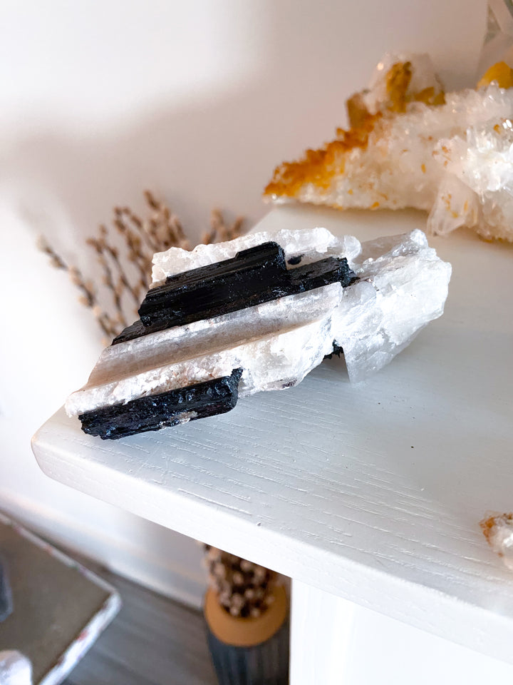 Quartz with Black Tourmaline Rods - Get Exact Item