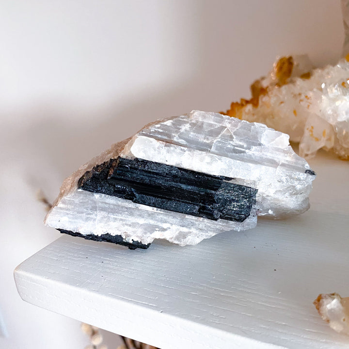 Quartz with Black Tourmaline Rods - Get Exact Item
