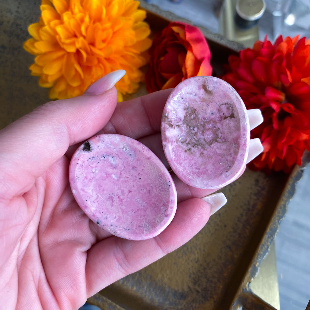 Indian Rhodonite Worry Stone