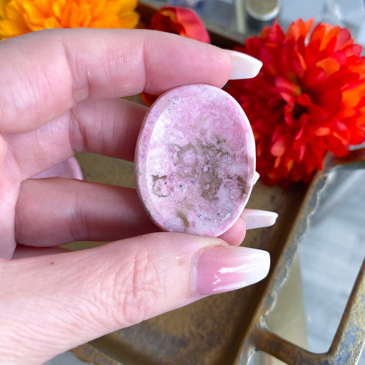 Indian Rhodonite Worry Stone