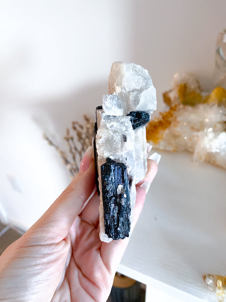 Quartz with Black Tourmaline Rods - Get Exact Item