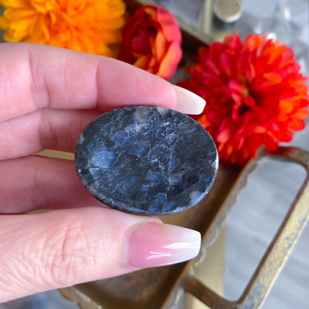 Blue Quesera Jasper Worry Stone