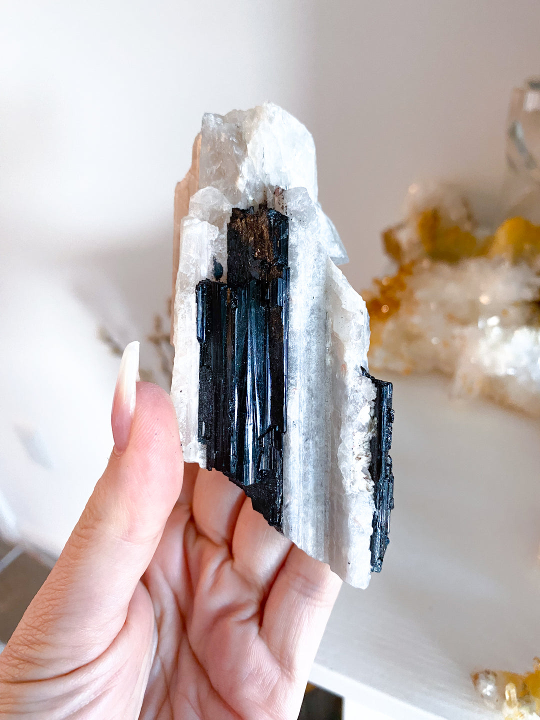 Quartz with Black Tourmaline Rods - Get Exact Item