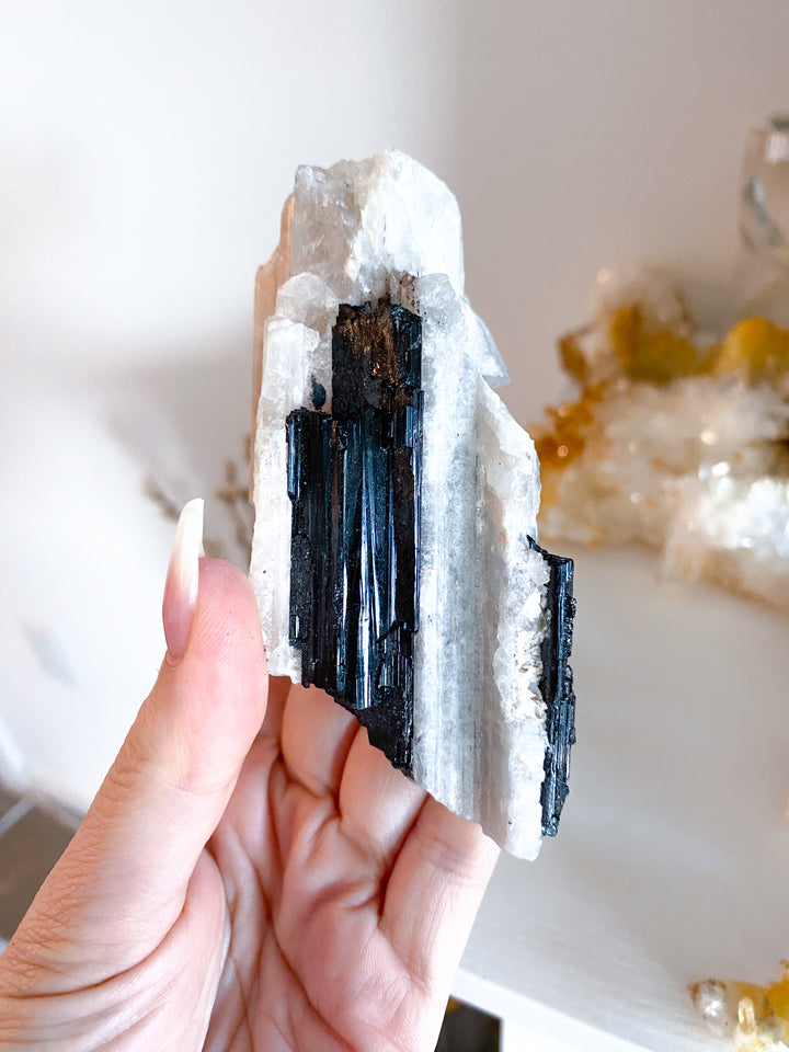 Quartz with Black Tourmaline Rods - Get Exact Item