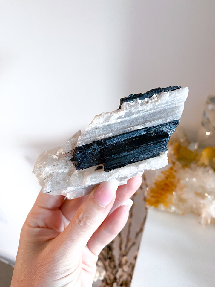 Quartz with Black Tourmaline Rods - Get Exact Item
