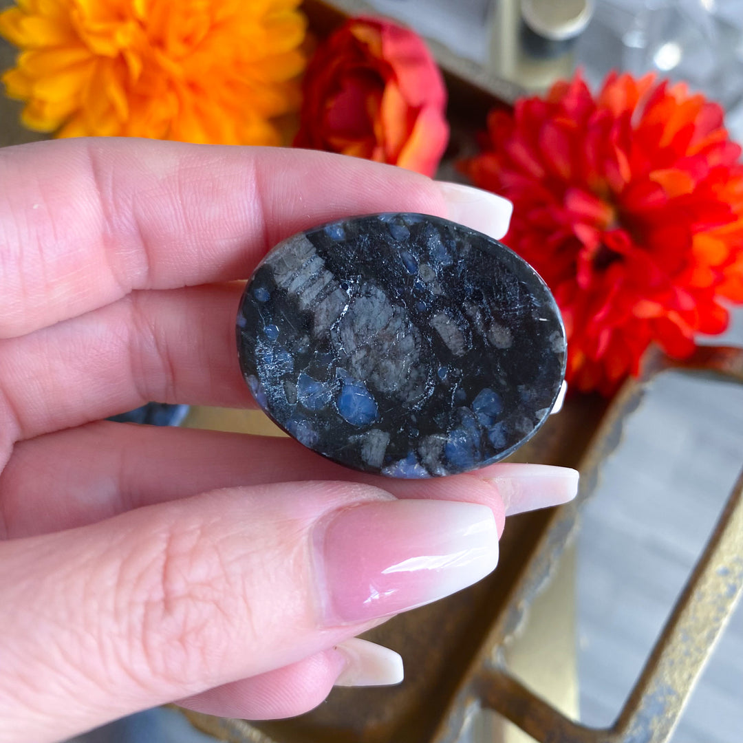 Blue Quesera Jasper Worry Stone