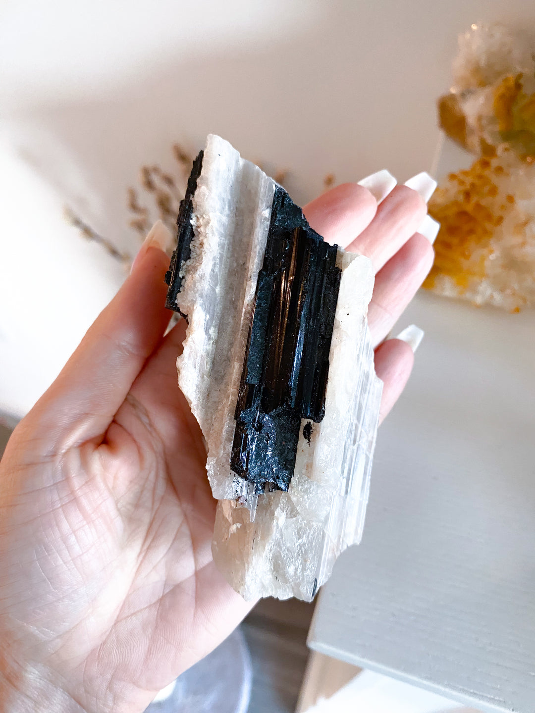 Quartz with Black Tourmaline Rods - Get Exact Item
