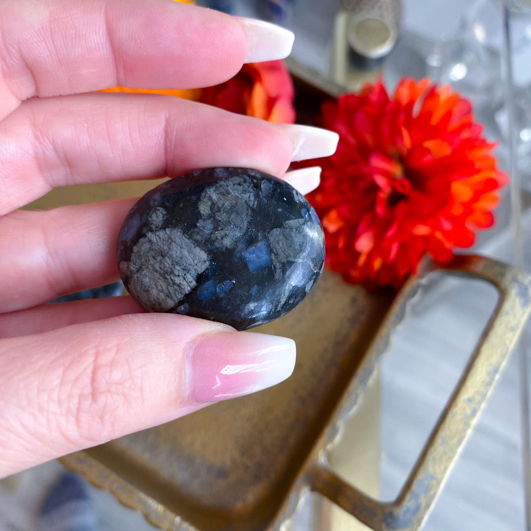 Blue Quesera Jasper Worry Stone