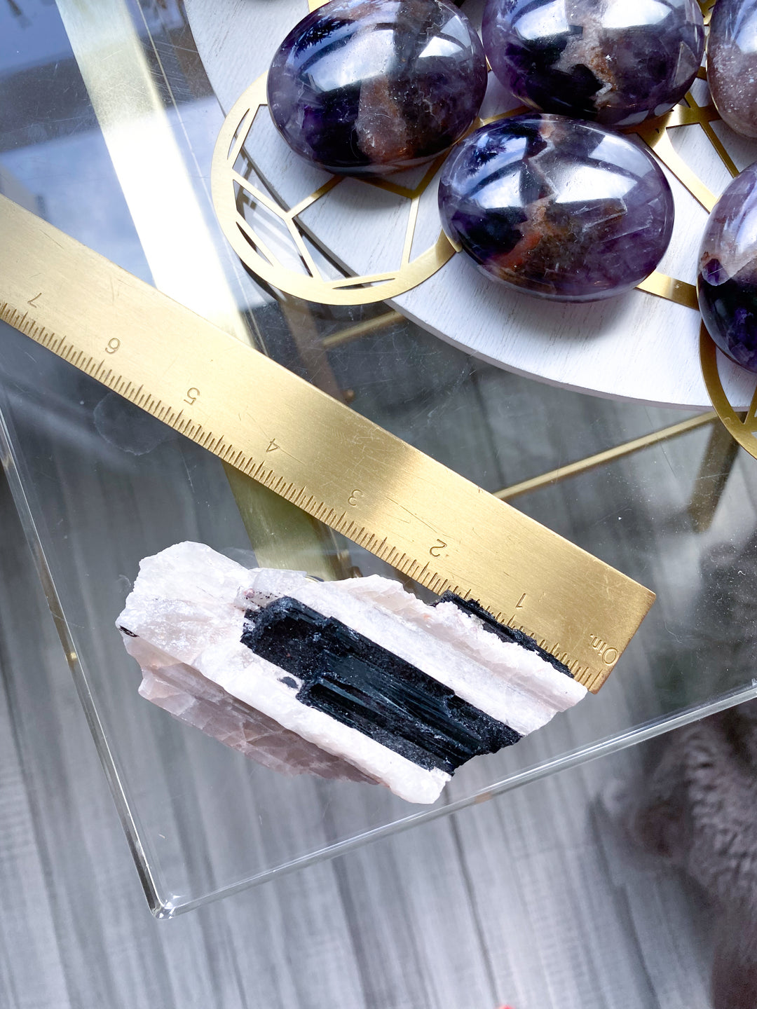 Quartz with Black Tourmaline Rods - Get Exact Item