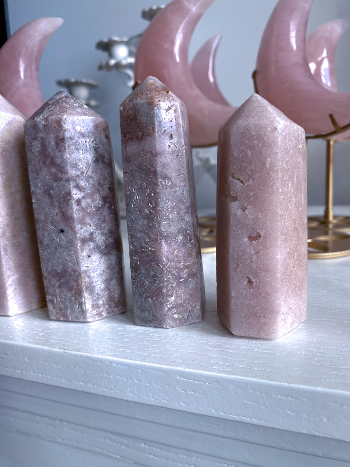 Shimmering Pink Amethyst Tower