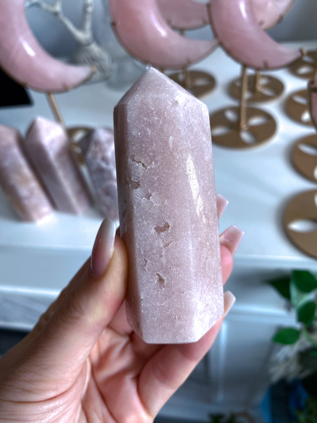 Shimmering Pink Amethyst Tower