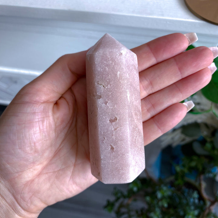 Shimmering Pink Amethyst Tower