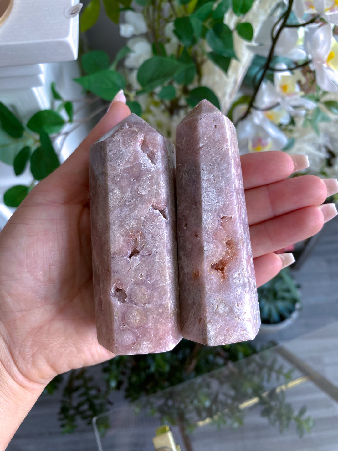 Shimmering Pink Amethyst Tower