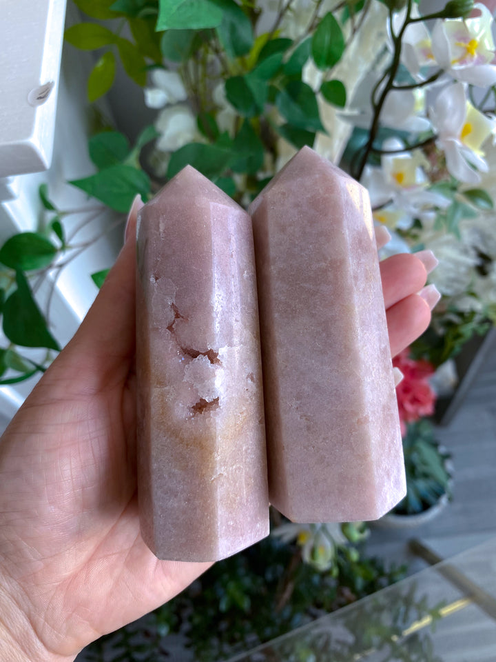 Shimmering Pink Amethyst Tower
