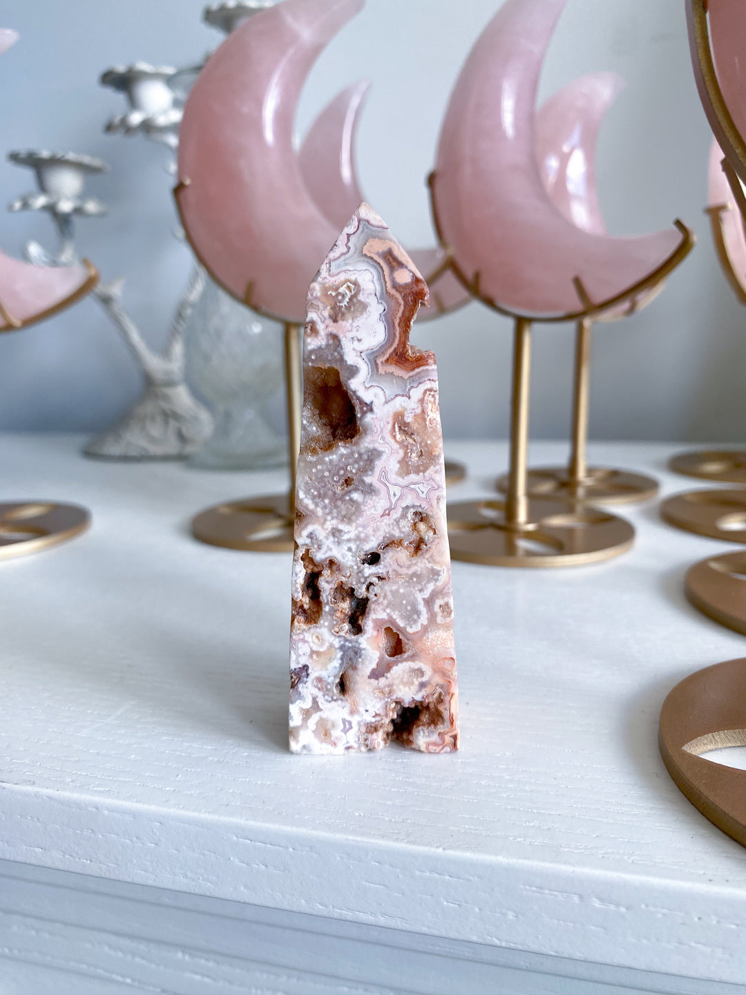 Pink Crazy Lace Agate Tower #2