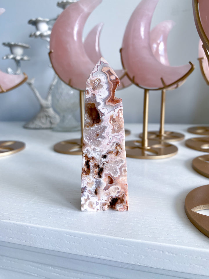 Pink Crazy Lace Agate Tower #2