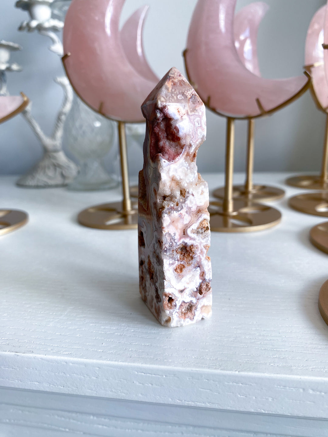 Pink Crazy Lace Agate Tower #2