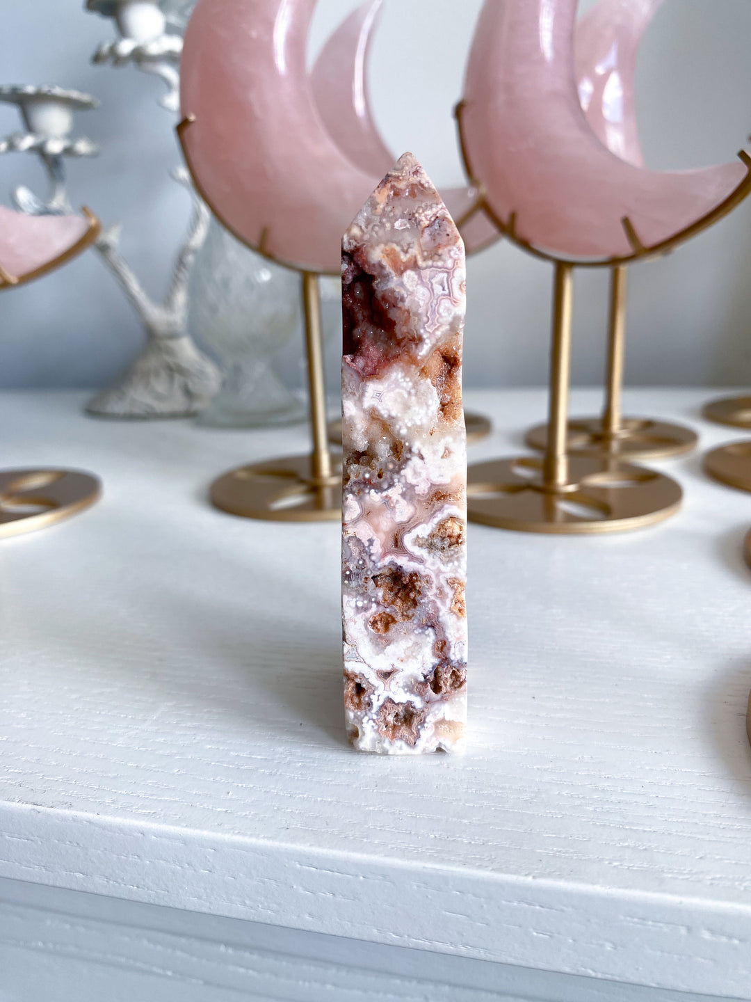 Pink Crazy Lace Agate Tower #2