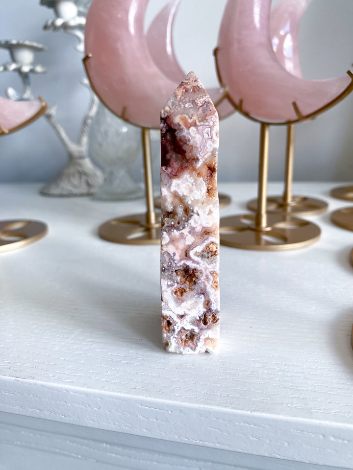 Pink Crazy Lace Agate Tower #2